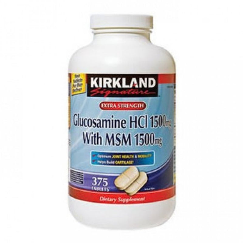 Glucosamina 1500mg + MSM 1500mg Kirkland 375 (6 Meses de Terapia)